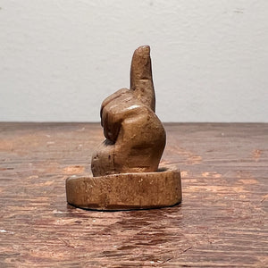 Tony Wons Folk Art Sculpture of Pointing Finger | 1 1/2" x 1"