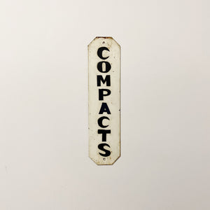 Vintage Compacts Metal Sign from Machine Shop