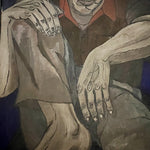 1940s Painting of Mysterious Man in Unusual Pose | 42" x 32"