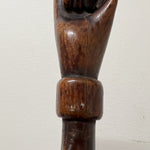 Antique Folk Art Walking Cane of Clenched Fist | Blackthorn