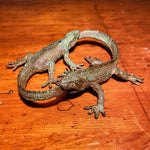 Stephen Maxon Bronze Sculpture of Lizards Eating Tails - Ouroboros Alchemy Symbolism - Cycle of Life - Carl Jung - Mysterious Art