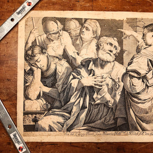 Giovanni Battista Dotti Engraving | The Denial of St. Peter 1670