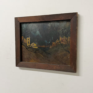 Antique Landscape Painting of Haunting Atmosphere | 1930s