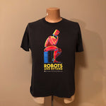 Rare Robot T-Shirt from Science Museum Exhibition - Black XL - "Robots and Beyond" - 1988- Vintage Sci-Fi Graphic - A.I.