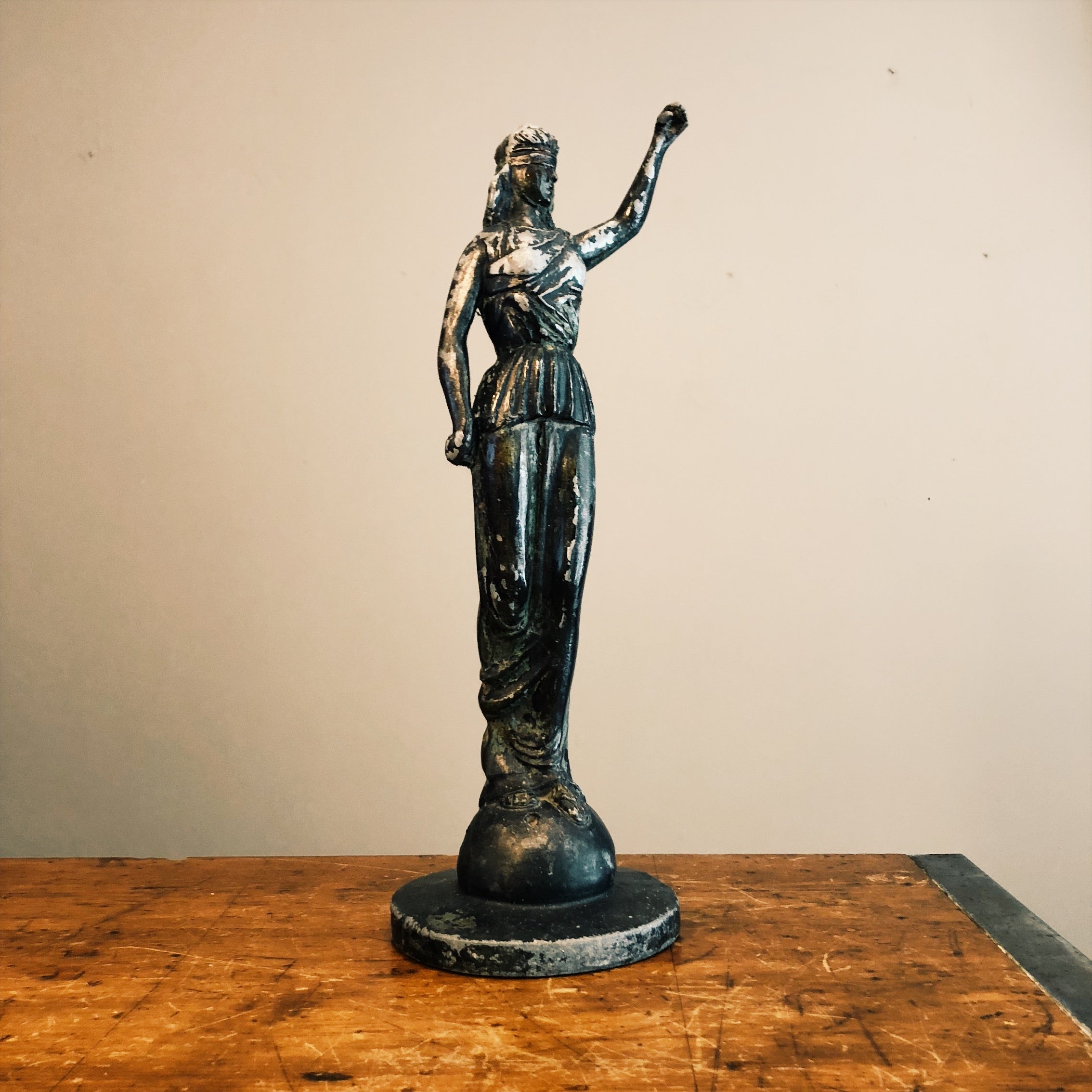 Vintage Justice Sculpture Statue by Austin Productions Inc from 1965