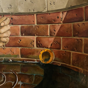 1950s Surreal Painting of Hand in Well | Chicago Artist
