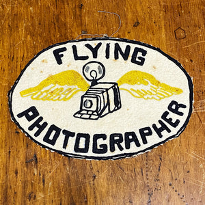 Rare WW1 Military Patches Flying Photographer - Set of 2 - Camera and Wings - Aerial Photography Patch World War 1 - Collectibles - Unusual
