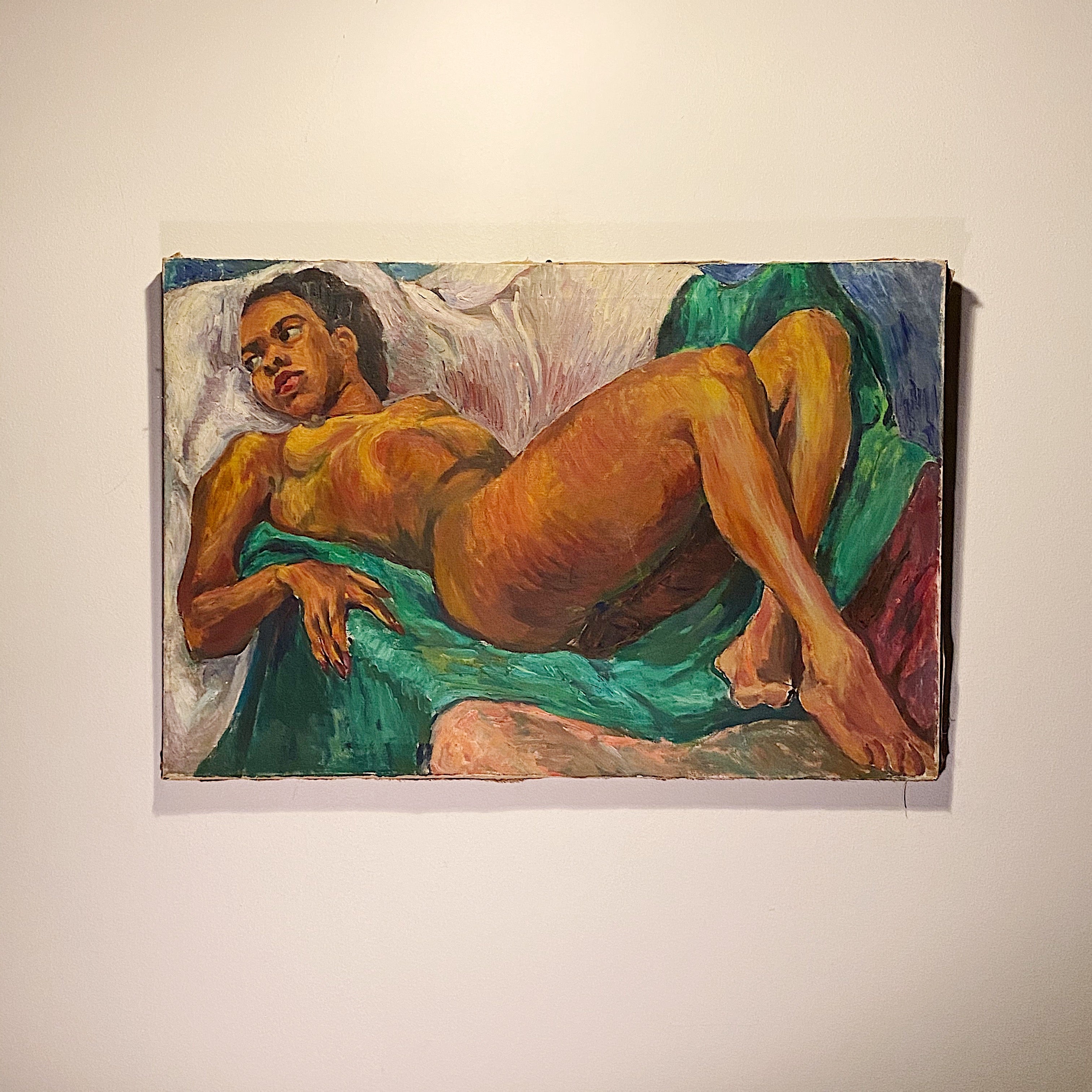 WPA Era Painting of African American Nude Woman – Mad Van Antiques