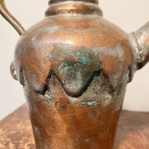 Early Copper Pitcher Pot with Thick Dovetailed | 1700s?