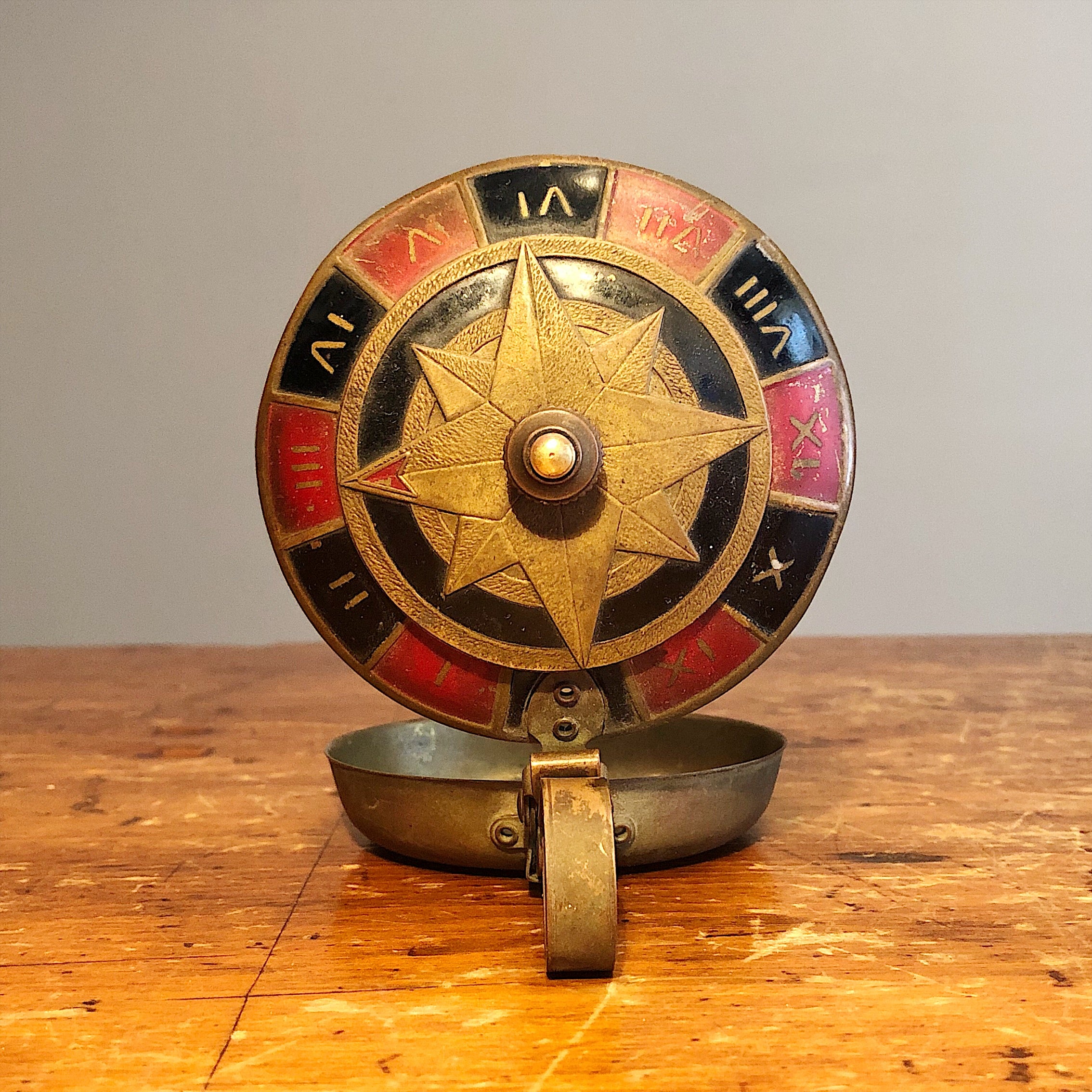 Vintage Roulette Ashtray - 1950s - Brass Gambling Collectible - Rare Vintage Tobacciana - Las Vegas Memorabilia - Casino