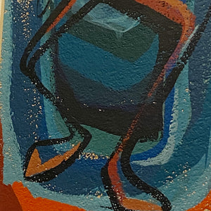 1950s Mod Painting of Abstract Figure | Mystery Artist