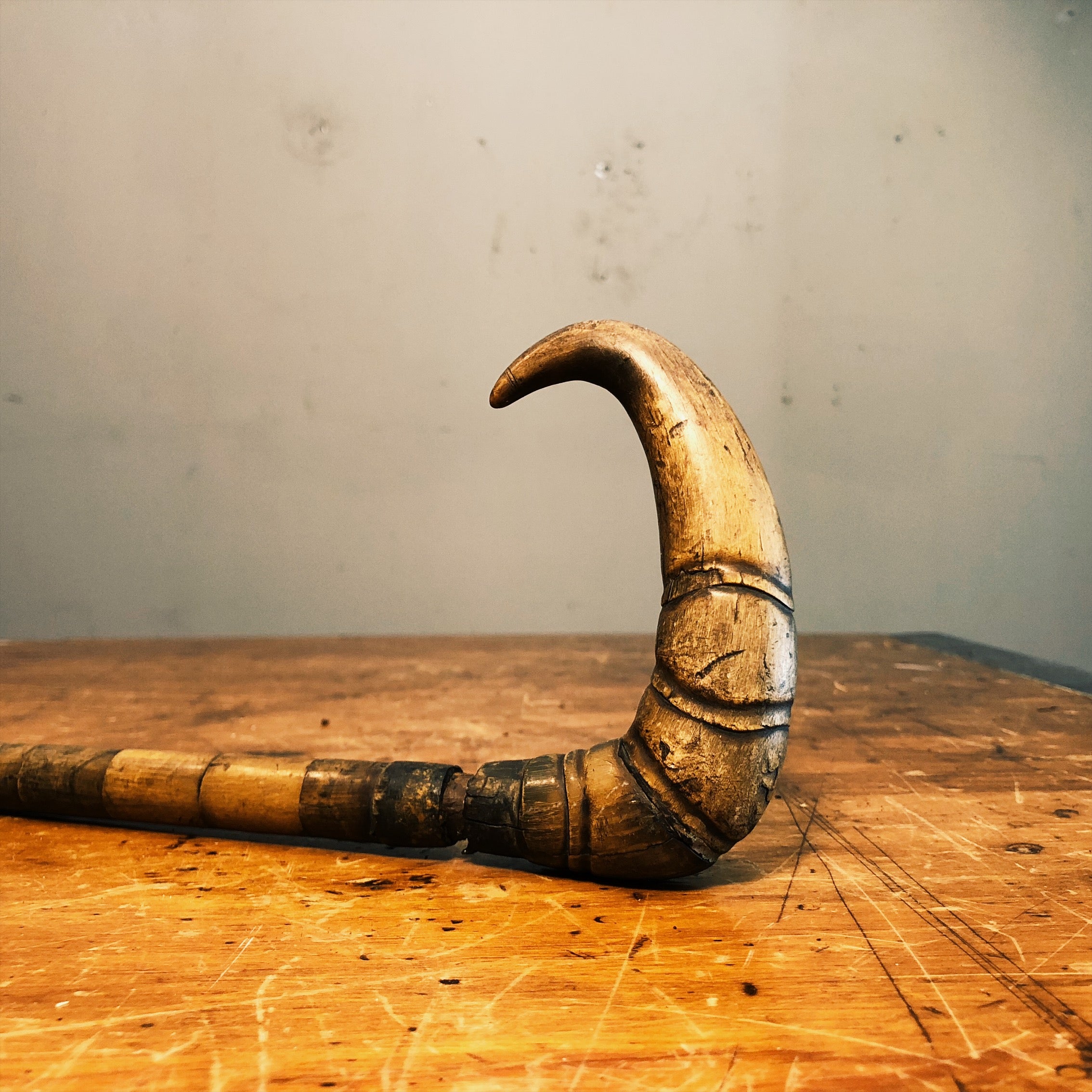 19th Century Stacked Horn Walking Cane