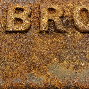 Antique Brooklyn New York Cast Iron Plate | 24" x 4"