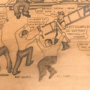 WPA Era Drawing of Plumbers from St. Louis Plumbing Union