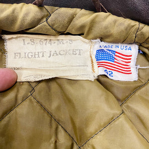 Vintage Schott Flight Jacket | Brown 674 Size 42 – Mad Van Antiques