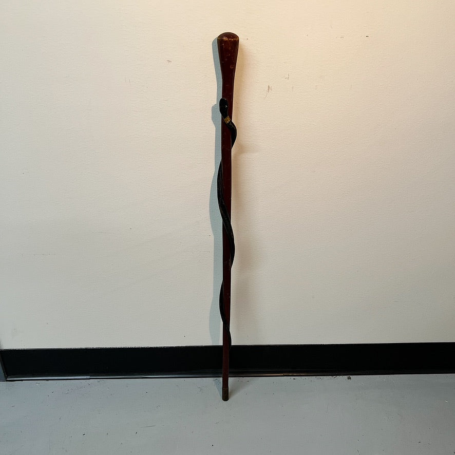Reserved for B - Antique Folk Art Snake Walking Cane