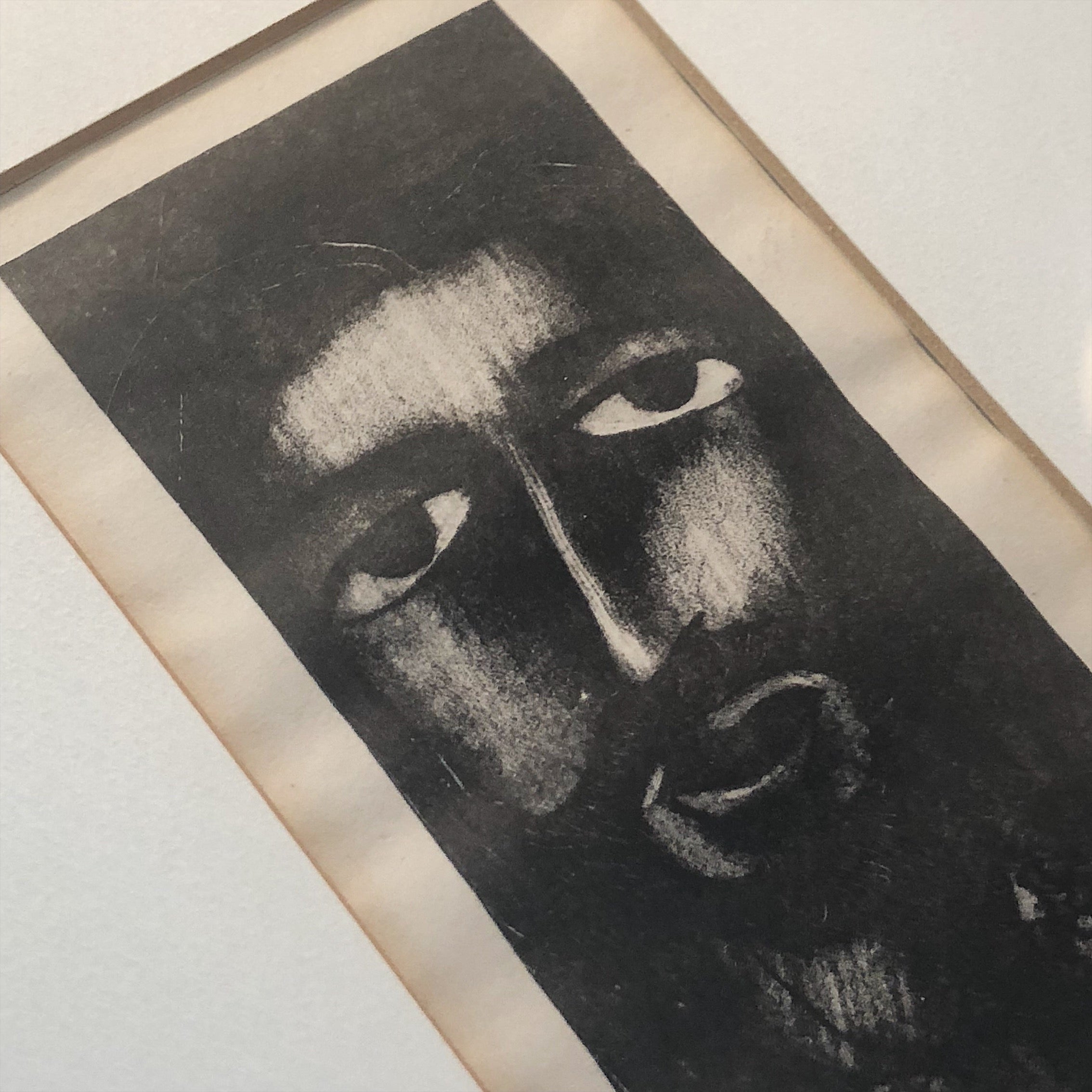 1940s Unusual Art Print of Haunting Face from WPA Era | 1947