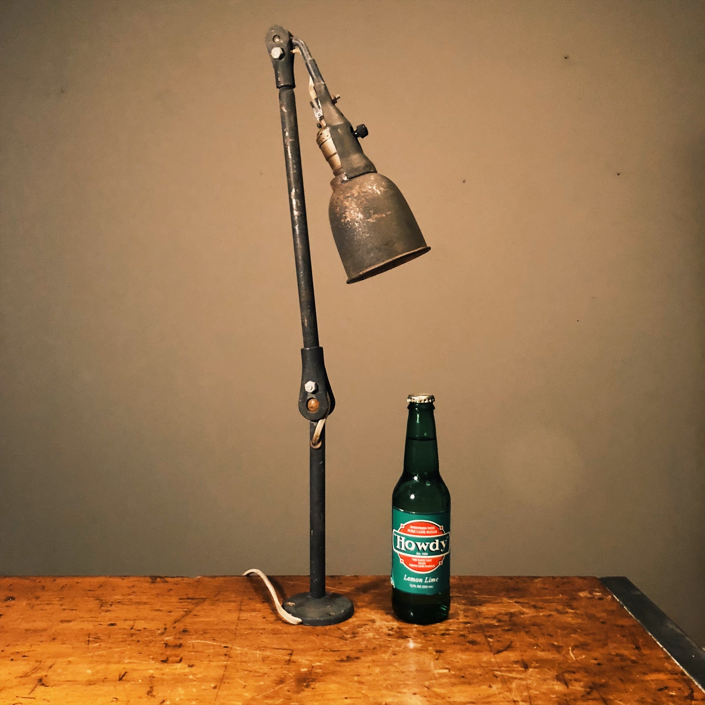 Tallest Pose - Vintage Fostoria Localite Industrial Lamp