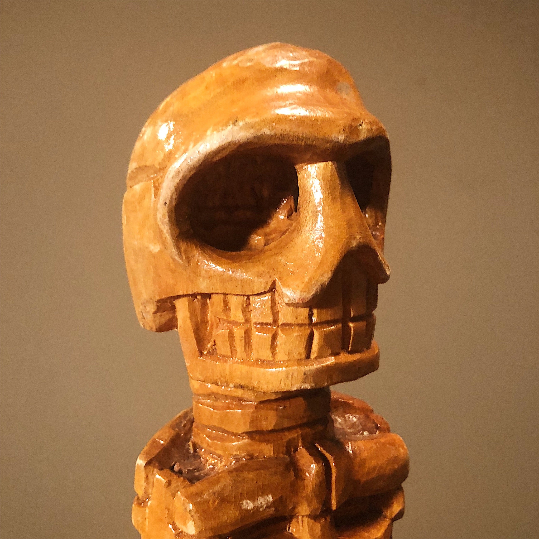 Wood skull art