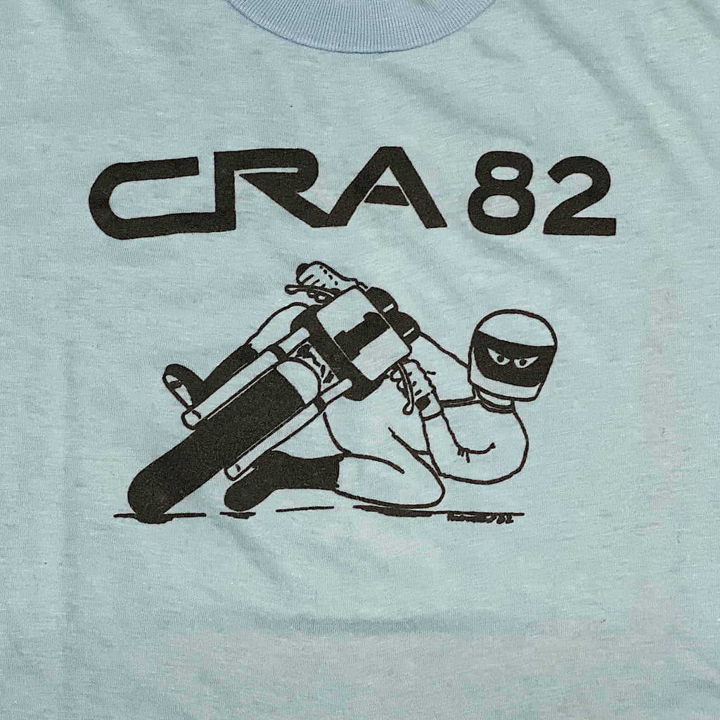Vintage Motorcycle Street Racing T-Shirt - 1982 - Medium - Central Road Racing Association - CRA - Rare 1980s Moto Attire - Streetwear