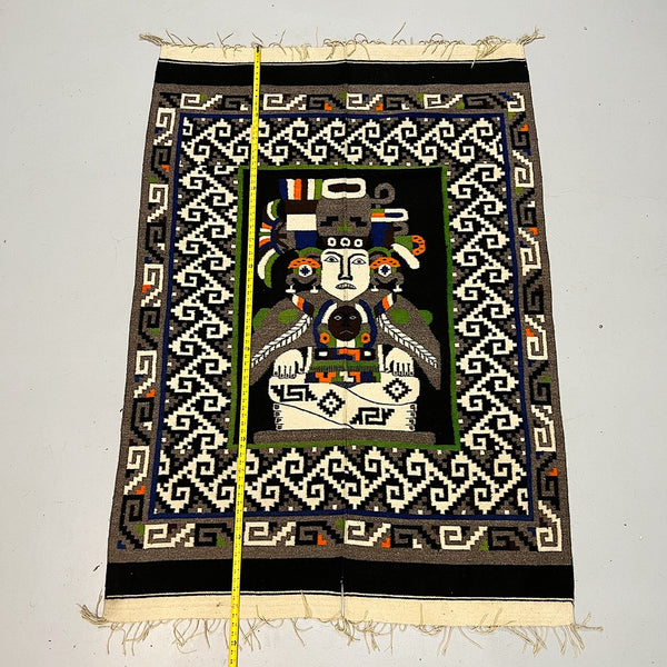 Mayan Rugs Large Latin American Rug with Mayan Figure and Geometric Design – Mad ...