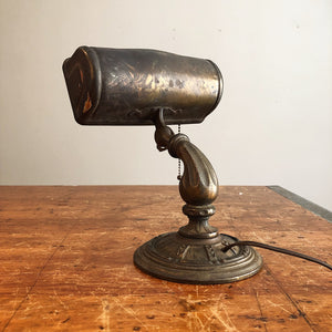 Rare Aladdin Lamp with Ornate Cast Iron Base - Antique Industrial Decor - Vintage Lighting 