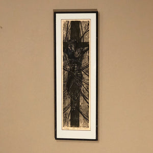 Crucifixion Art Print signed Dennis Wilson from 1965