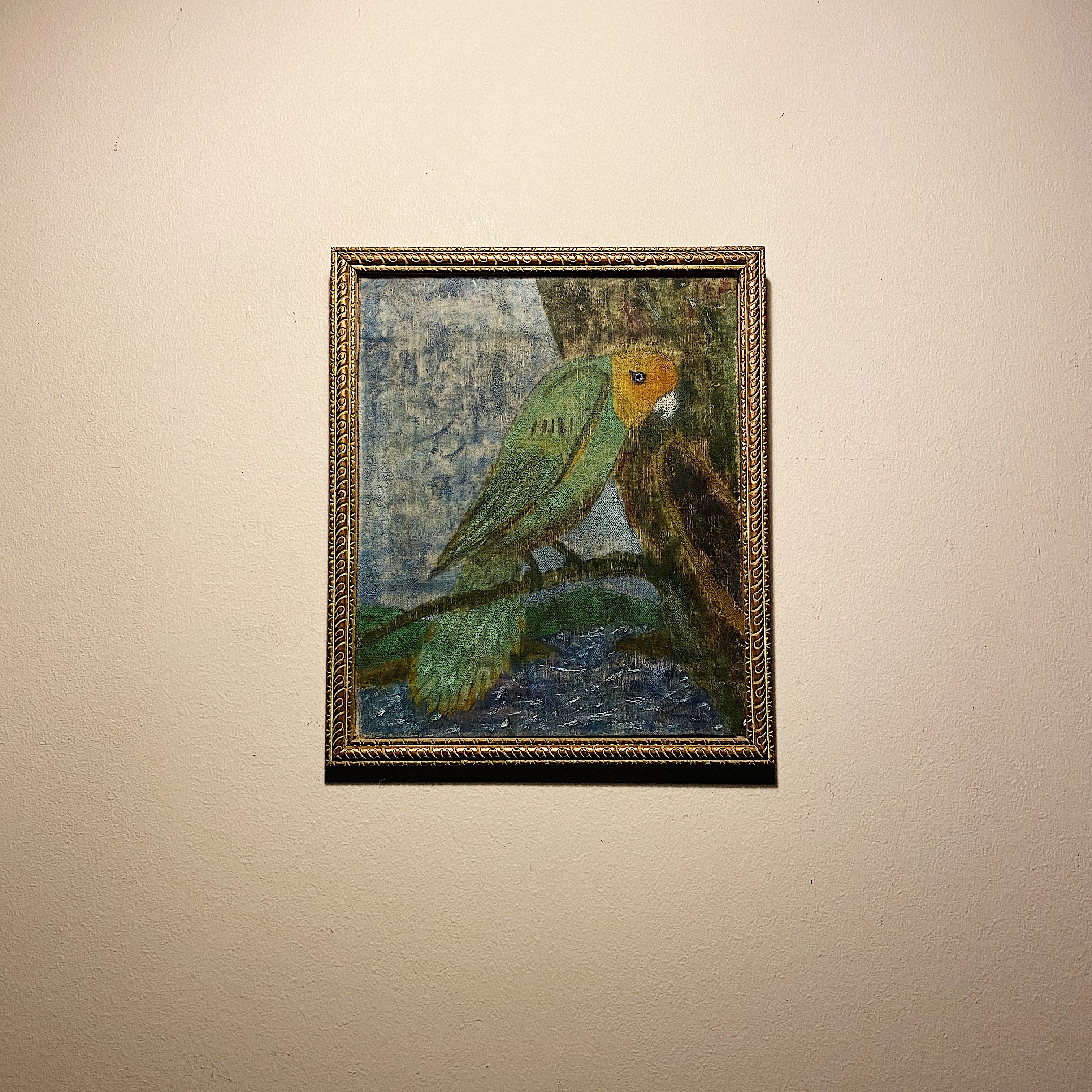 Vintage Painting of Tropical Parrot | John Beauchamp 1950s