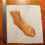 Unusual Vintage Painting of Bare Foot | 1970s Weird Art