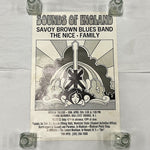 Rare Savoy Brown Blues Band Concert Poster - April 1971 - Upsala College - 21" x 14" - Sounds of England - New Jersey History