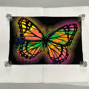 Rare 1970s Black Light Poster of Elusive Butterfly - Original 1971 Nova Posters - Funky Vintage Wall Art - Head Shop - Rare Silkscreen Posters