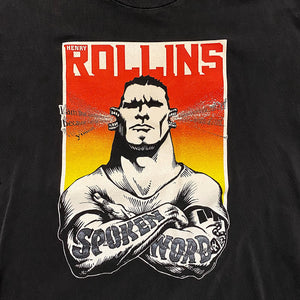 Vintage Henry Rollins Shirt - 1998 - Spoken Word Think Tank - Size Large - Black Flag - Punk Rock Clothing - 1990s Music Shirts - Q Tee Rare