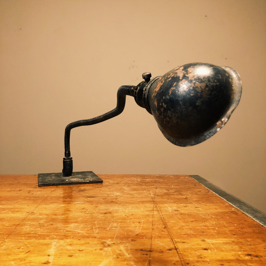 Hubbell Shade - Black Gooseneck Frankenstein Light 