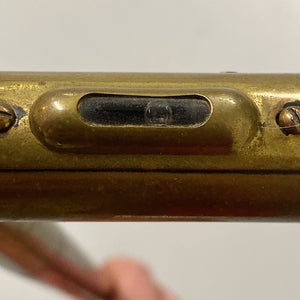 Survey Level on Antique Dietzgen Survey Gadget Cane - Early 1900s - Level System Cane - Rare Brass Walking Stick - Vintage Architectural Collectible