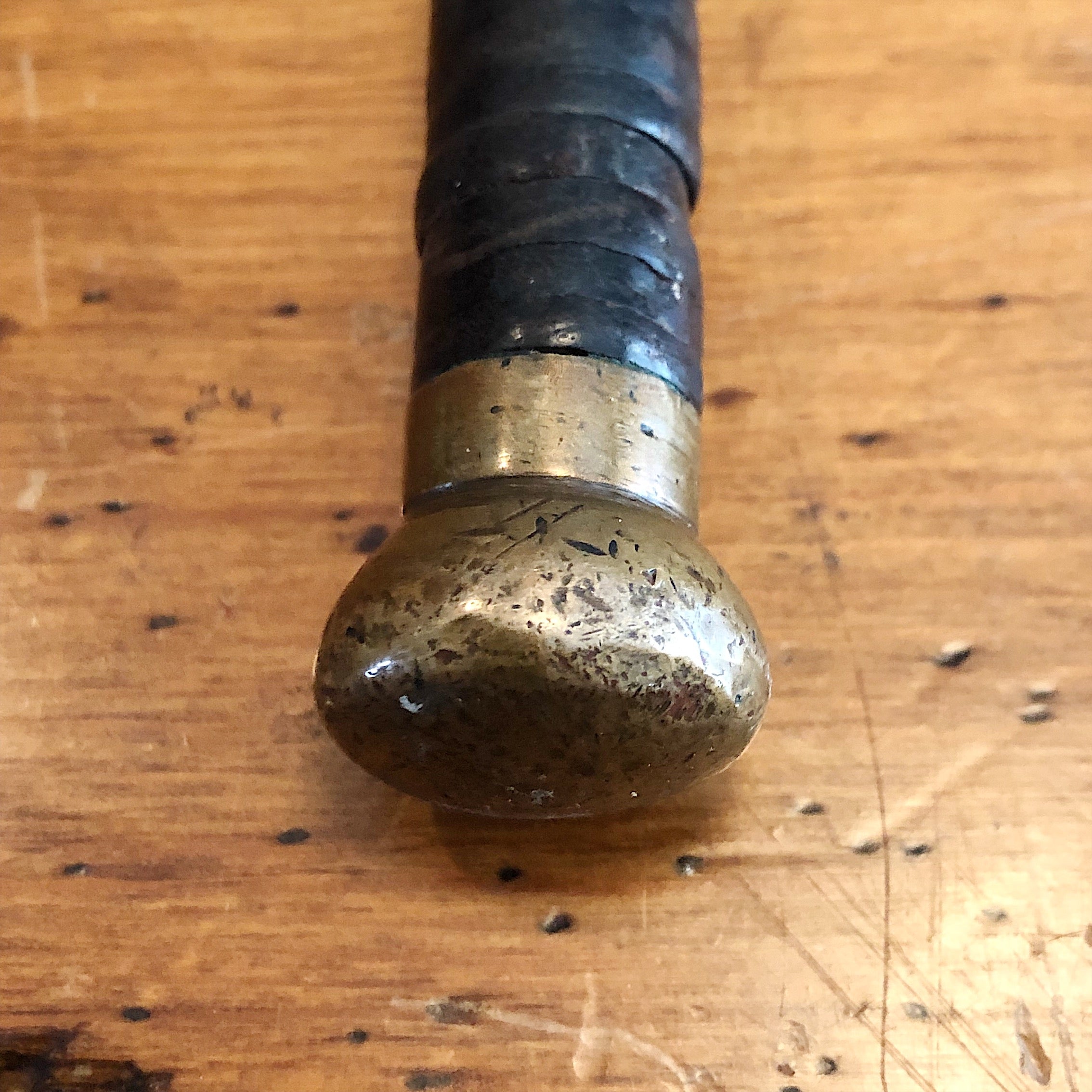 Restoration of a 16th Centry brass walking stick end