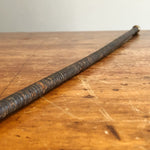 Antique Leather Cane with Brass Top