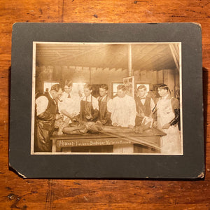 Antique Photograph of Cadaver and Medical Students - Unusual Background - Morbid Photography - Vintage Medical Charts - Early 1900s - Oddity