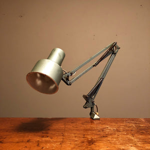 Vintage Swing Arm Drafting Lamp - Articulating Task Light - Cyril Pesek Estate - Architect Provenance - Minnesota - Clamp