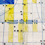 1920s Oil Field Map with Hand Painted Land Rights Grids | Louis W. Hill