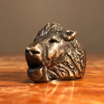 1940s Biker Ring of Lion's Head - Size 8 1/2 - Sterling Silver Outlaw Jewelry - Rare Counter Culture Relic - Estate Find - Statement Piece