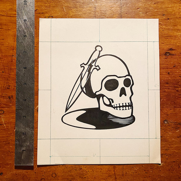Shop Skull Tattoo (PRT_4030) - Canvas Art Print - 20in X 20in Canvas Art  Print Online