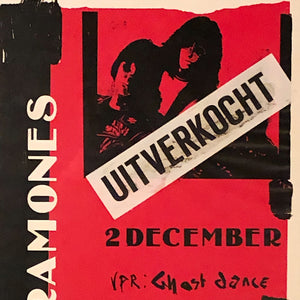 Rare Ramones Concert Poster from Netherlands - 1989 - Utrecht - Vintage Rock Memorabilia 