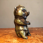 Chinese Jade Sculpture of Pig Figure - Unusual Asian Artwork - Signed on Reverse - Mystery Artist - 6"- Collector's Estate - Rare