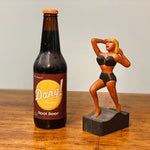 1950s Folk Art Wood Carving of Blonde Bombshell in Bikini