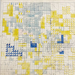 Rare 1920s Oil Field Map with Hand Painted Land Rights Grids - Louis W. Hill Estate - 53" x 37" - Huge Wall Art - Early Data Visualization