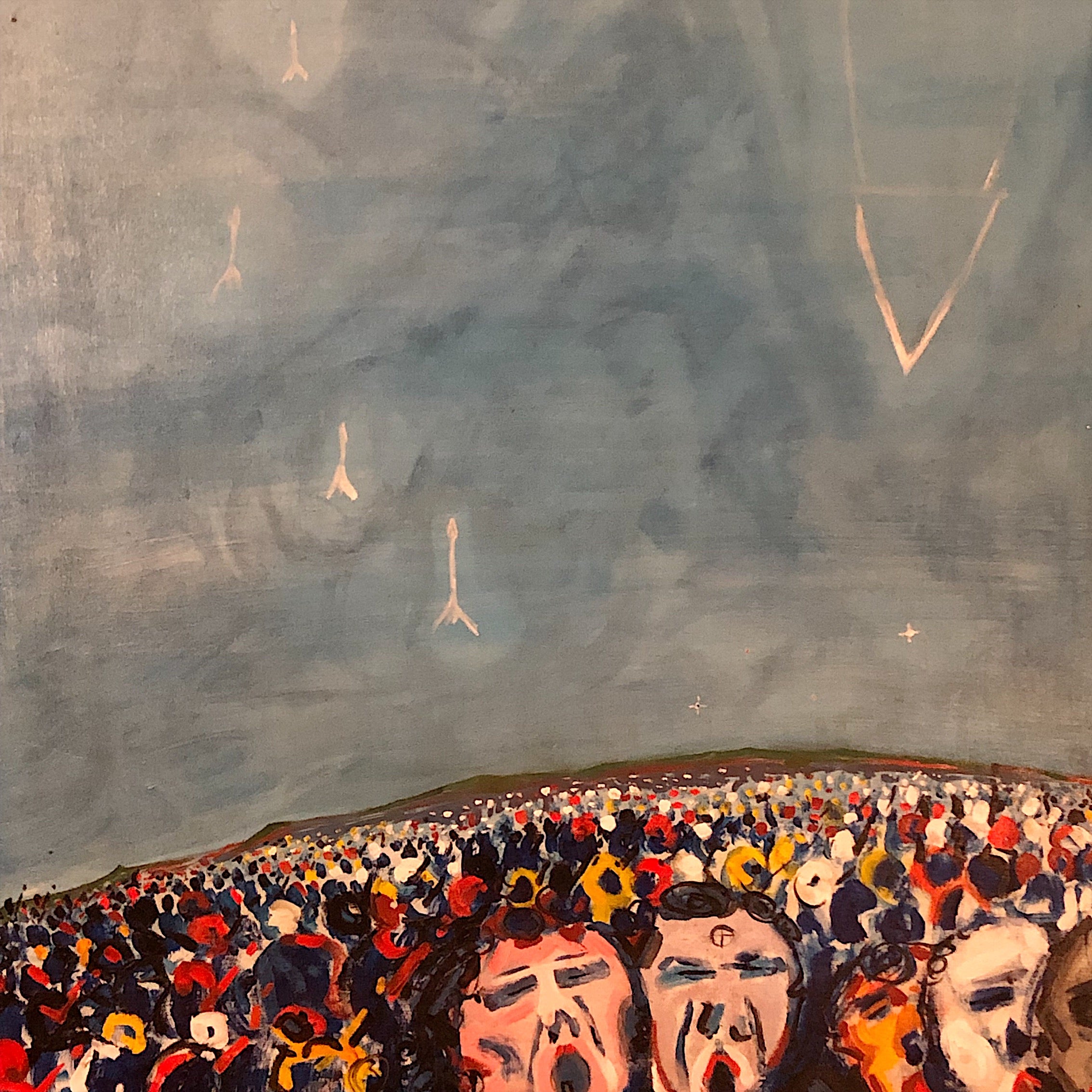 Valentin Goroshko Painting on Canvas - 1970 - Population Explosion 