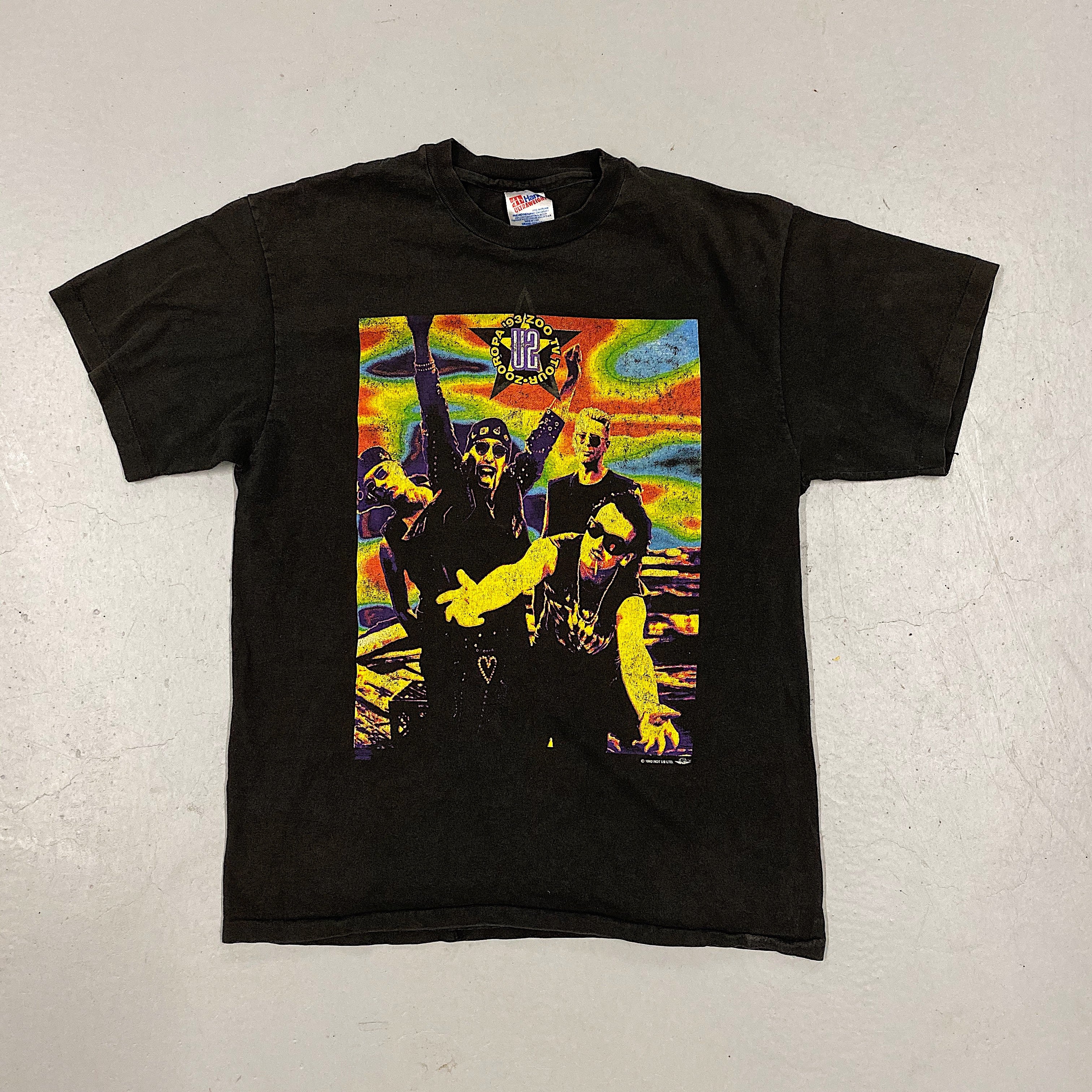 U2 Zooropa Concert T-Shirt - 1993 Zoo TV European Tour - Large Size - Hanes Tag - Rare Vintage Rock Shirts - 1990s Apparel - Numb