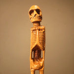 Vintage Skeleton Wood Sculpture and Skull