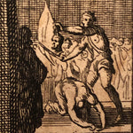 Louis Du Guernier Etching of Beheading and Man with an Axe -Early 1700s - Morbid Print 