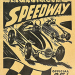 1940s Motor City Speedway Program with Eddie Johnson Photo Print - Midget Racing Memorabilia - Automotive History - 1940s Greaser Culture